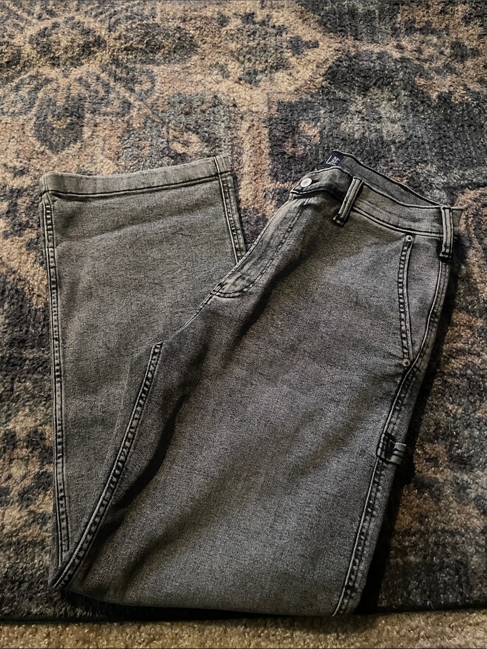 Abercrombie & Fitch Black-Gray Baggy Jeans